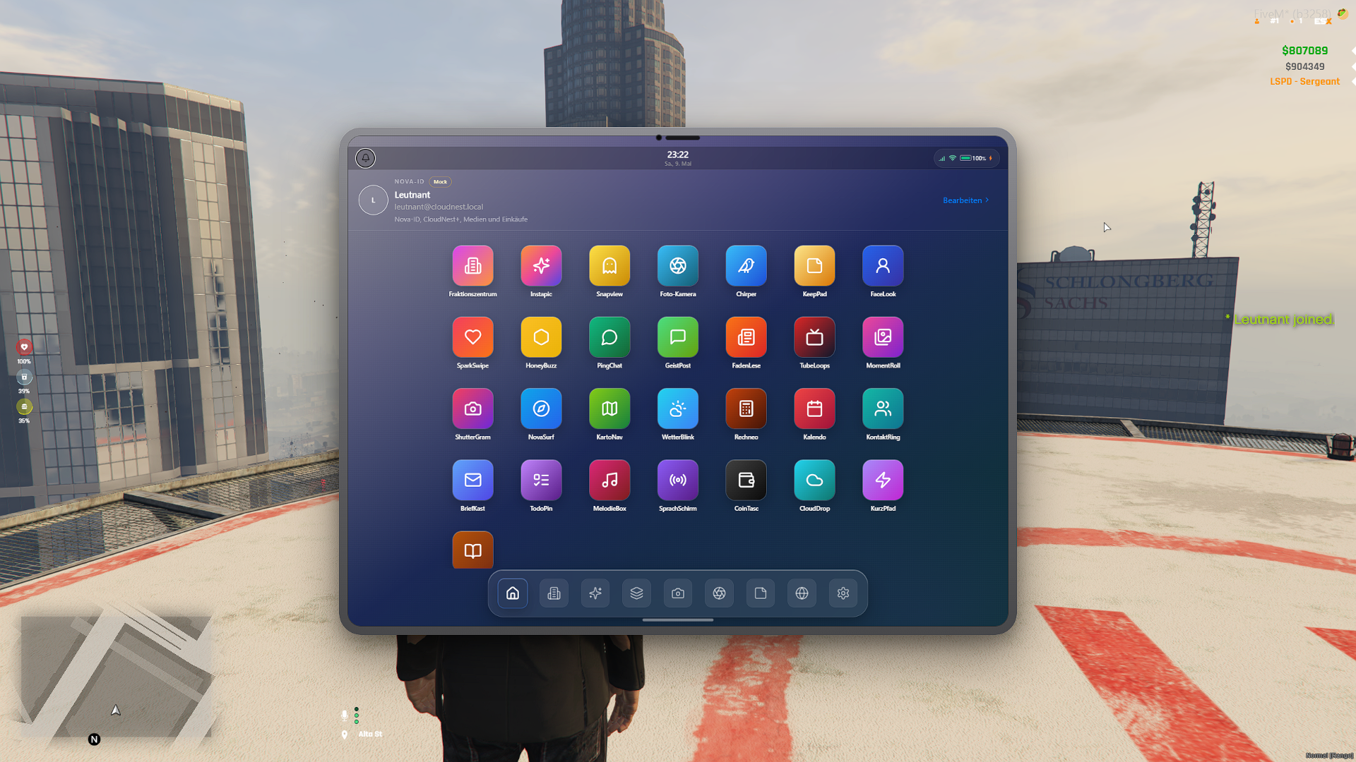 Tablet UI — Referenz